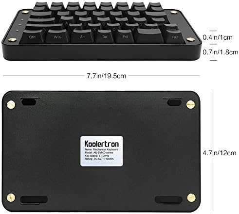 Програмируема Разъемная механична клавиатура Koolertron с OEM ключ Gateron Black, Програмируеми Ергономична клавиатура на всички 89 клавиш,