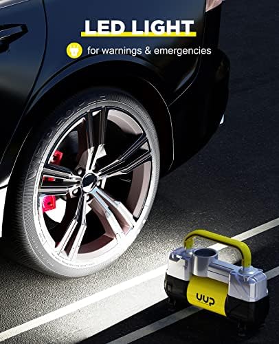 UUP Преносим Цифров Автомобилен помпа за изпомпване на гуми с Автоматично изключване на сензора, 150 Паунда на квадратен инч