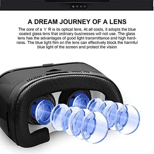 PQALSG Vr 3D Очила Версия на Слушалки за Мобилни Телефони Шлем за Виртуална Реалност на 3D Филми, Игри Vr Очила
