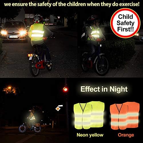 Жилетка за безопасност висока видимост YOWESHOP Kids Обичай с логото на Детска Жилетка Hi-Vis