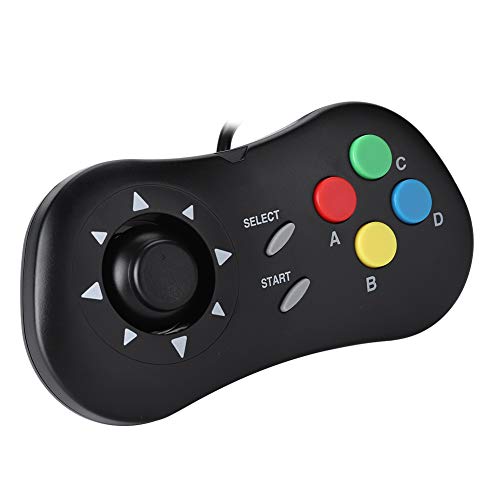 Мини Жични Геймпад Игрова конзола Контролер за SNK NEOGEO Gamepad Кабелен (черен)