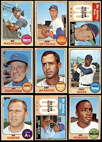 1968 Topps Бейзболен Почти пълен комплект (Baseball Set), БИВШ+