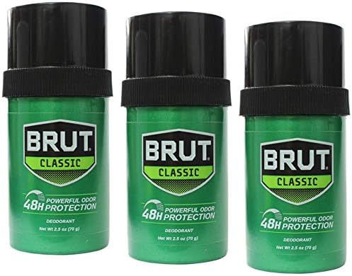 Дезодорант Brut 2,25 Унция през Цялата Твърди Класически (66 мл) (3 опаковки)