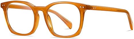 Квадратни очила за четене RESVIO за Жени TR90, Модни Ультралегкие Очила за четене Ярки цветове, Жълто