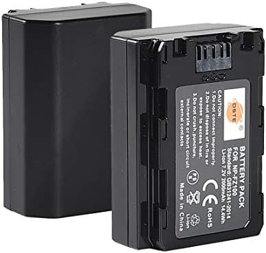 Батерия DSTE 2x NP-FZ100 със зарядно устройство, Съвместима за Sony a9, a6600, ILCE-7M3, ILCE-7M3K, A7RIII, ILCE-7RM3