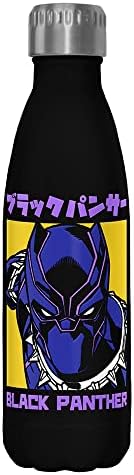 Бутилка за вода Marvel Classic Black Panther Kanji 17 грама От Неръждаема Стомана, 17 Грама, Боядисана