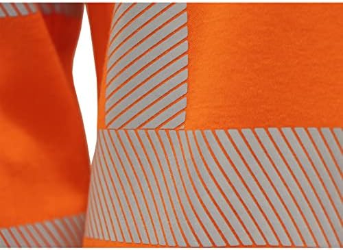 Тениски BOCOMAL FR С Висока Видимост/ Hi Vis Пожароустойчива/Огнеустойчиви Риза 7 унции Оранжеви Мъжки Защитни Ризи