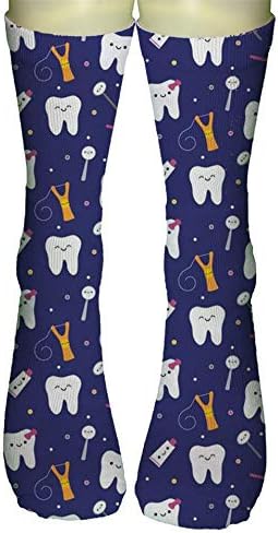 Чорапи за зъби Унисекс, Луди Чорапи, Новост, Забавни Стръмни Чорапи с 3D Принтом, Чорапи-тръба за екипажа, Сладки Чорапи с Принтом