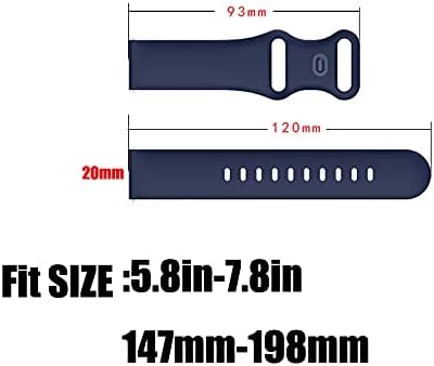 Съвместим с Samsung Galaxy Watch 4 Classic Band / Galaxy Watch 4 ленти 40 мм 44 мм 42 мм и 46 мм, 9 x 20 мм Силикон взаимозаменяеми