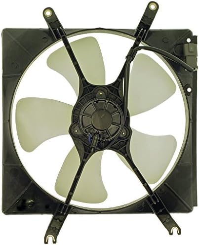 Вентилатор за охлаждане на двигателя Dorman 620-206 в събирането, Съвместими с Някои модели на Acura, Черен