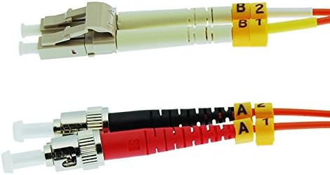 В КОМПЛЕКТ от 3 m, LC/UPC-ST/UPC OM1 мулти-режим Двухшпиндельный Оптичен кабел за Свързване, 1 Опаковка