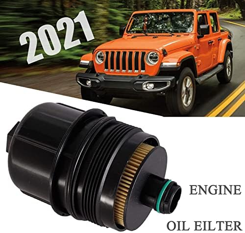 Корпус маслен филтър на двигателя на E-Vniko, който е Съвместим за Jeep Wrangler JL 2020-21, Gladiator 2021, Ram 1500 DT 2020-22,