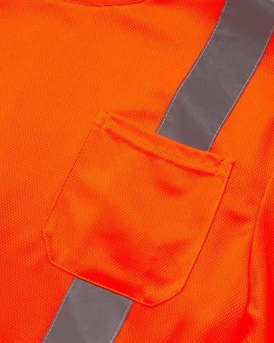 Мъжка риза с повишена видимост ANSI /ISEA клас 3 Bass Creek Outfitters – 2 Защитно опаковане на ризи за строителство: Светоотражающая