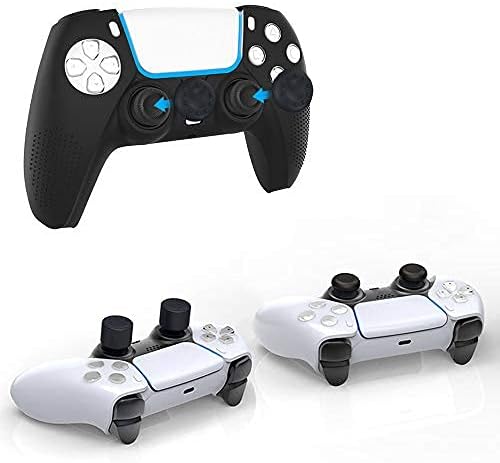Калъф за контролера PS5, устойчива на плъзгане Силиконова кожа Megadream, Защитен Калъф за Геймпада PS5 за Безжичен контролер за Playstation 5 DualSense, 4 Дръжки за палеца В пакет