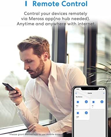 Meross Smart Plug Mini, 15A и надежден Wi-Fi, Поддръжка на Apple HomeKit, Siri, Алекса, Echo, Google Assistant и Nest Хъб, а приложение