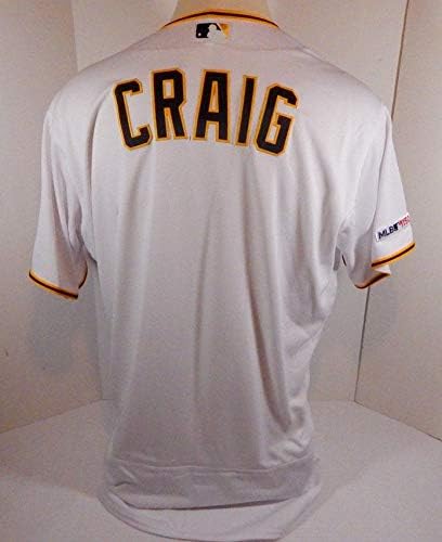 2019 Pittsburgh Pirates Уил Крейг Освободена игра White Jersey 150 Кръпка 351 - Използваните в играта Тениски MLB