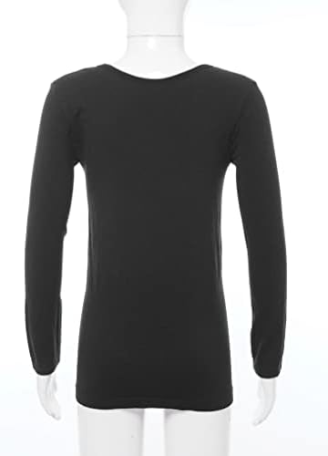Hansber/компресия облекло Бельо с Основния слой за момичета И Момчета, Блузи, Разтеглив Найлонови Ризи с дълги ръкави, Тип A, Черно 2-4