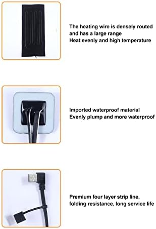 Електрически Текстилен Нагревател GLOGLOW USB, 3 на Предаване на Температура 5 в 1 USB Грелке за нощуване на открито