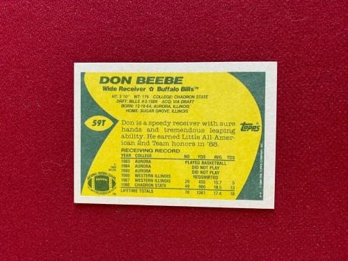 1989, Дон Bib, с автограф, Редки карти начинаещи Topps (Банкноти) / Винтажно - Футболни картички начинаещи с автограф