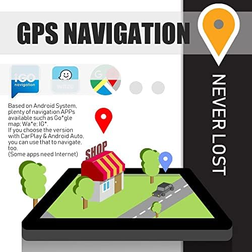 KUNFINE Android Радио CarPlay и Android Auto Авторадио Автомобилната Навигация Стерео мултимедиен плейър GPS Сензорен екран