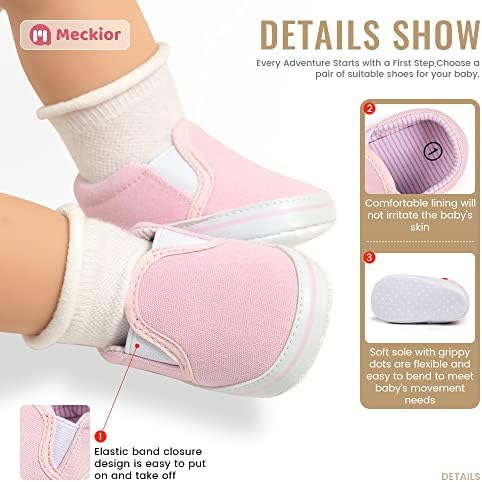 Meckior/ Парусиновая обувки за бебета Момичета и Момчета подметка, Мокасини Без Закопчалка За Новородено, Ежедневни Обувки,