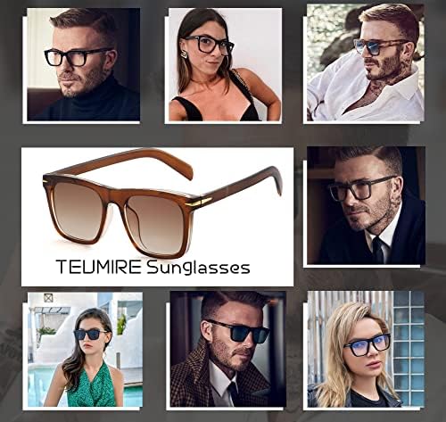 Стари Квадратни Слънчеви Очила на Жените и Мъжете Луксозни Големи Слънчеви Очила с UV400 Защитни Нюанси