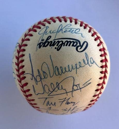 1996 Бейзбол екип от САН ДИЕГО ПАДРЕС подписа договор-29 подписи - ПИСМО GWYNN / ХОФМАН JSA - Бейзболни топки с автографи