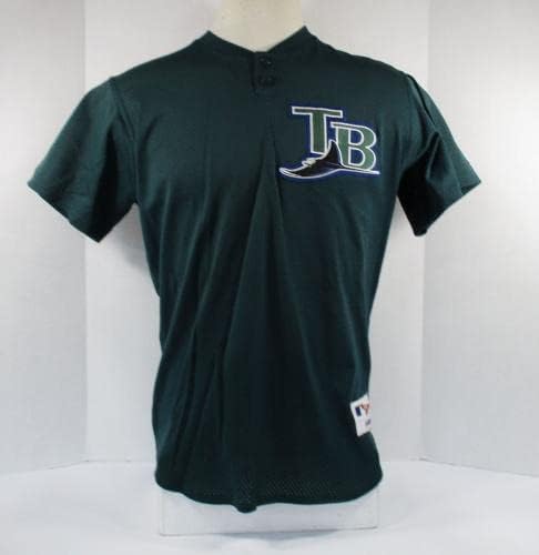 2001-02 Тампа Бей Devil Рэйс Джейсън Конти 4 Използвана в играта Зелената риза BP ST 6732 - Използваните В играта тениски MLB