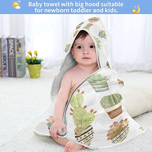 Бебешки кърпи с капак Kigai Succulent Cactus, Памук, Меки, ултра Абсорбиращи за бебета, Незаменими за новородено -Идеален