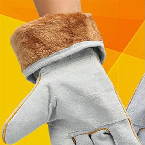 SYKSOL GUANGMING - Кожени Ръкавици за Кузнечной заваряване, Топлоустойчива/Износоустойчиви, Ръкавици за барбекю/ Къмпинг