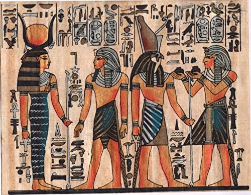 Египетски Папирус Фараон Изкуството На Ръчно Изработени Египетски Декор Миниатюрна Историческа Живопис
