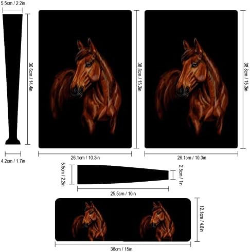 Портретна Коня на Черния Напълно рамките на защитен Кожен Джоба Дизайнерски Стикер-Обвивка, която е Съвместима с конзолата PS5