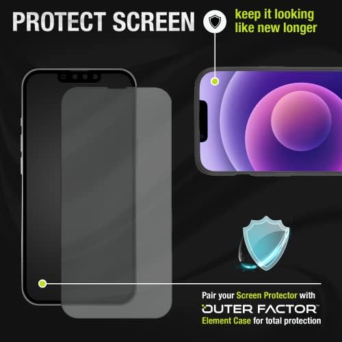 ВЪНШЕН ФАКТОР OnGuard iPhone 13 6,1 Clear Protector 2.5 D Изогнутое закалено стъкло 9H-Защита от надраскване и пръстови отпечатъци