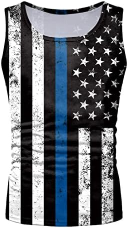 XZHDD Тениски на Деня на Независимостта за Мъже, Тениска с Американския Флаг, Ретро Патриотическая Лятна Плажна Солдатская