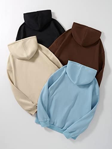 Дамски hoody MINUTEAS, 4 опаковки, hoody с качулка на лигавицата с джоб кенгуру на съвсем малък (Цвят: многоцветен, Размер: малък)