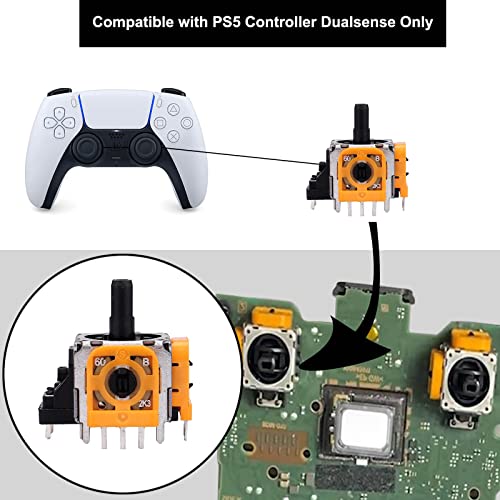 IKPEK 4 бр. Комплект за ремонт на Аналогови 3D Джойстик за контролер PS5, Дубликат Част Джойстик с Ремонт комплект Отвертки за контролер