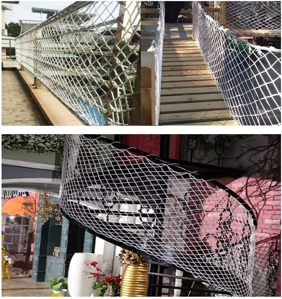 OUYOXI Бяла Веревочная детска стълба Защитна мрежа парапети Мрежа за огради 4 мм * 4 см се Използва за спорт на закрито и открито, Детска