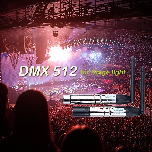 CHINLY 6шт 2.4 G DMX512 Безжичен 1 Мъжки Предавател и 5 Женски Приемници за Управление на Сцена PAR Party Light