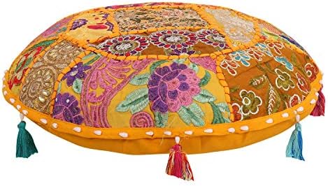 Индийски Табуретка-Оттоманка, Декоративен Табуретка за краката в Хола, Калъфи за богемных столове Ръчно изработени От Памук, Традиционен