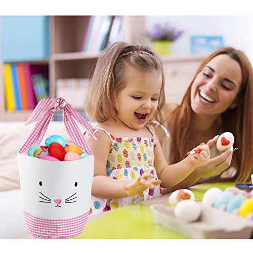Великден Бъни Кошница Чанти Заек Платно Играчки Кофа Чанта за съхранение на подаръци Чанта Бонбони за деца