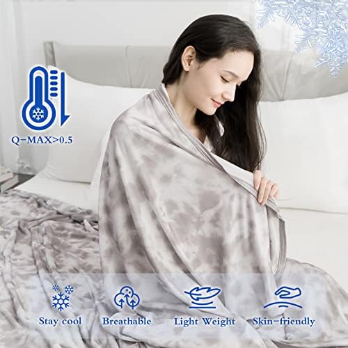 Охлаждащо одеяло CHOSHOME King Size, Двустранно С ефект на охлаждане Arc-Успокой Q-Max>0,5 Охлаждащи Одеяла за горещ сън и нощното изпотяване,