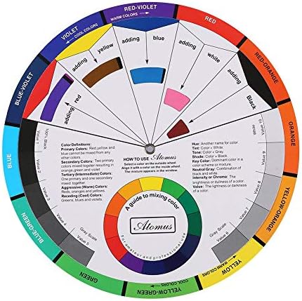 Хроматичен Кръг на Цветя Salmue, Цветното колело, Карманное Ръководство за Смесване на цветове, Аксесоари за Хартиени Картички Color Wheel,
