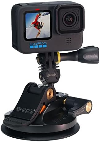 iSHOXS M1 GT | Притежателя на екшън камери на присоске | е Съвместим с GoPro Hero 11,10,9,8 Max, DJ Osmo, Akaso, Apexcam | идеален