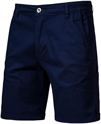 Мъжки къси панталони на Класически, Намаляване, Ежедневни Обикновена Шорти с директни штанинами с цип, Плоски къси Панталони