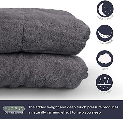 Утяжеленное одеяло Hug Bud - 90 Х 90 - 30 кг - Калъф не се изисква - Подходящ за легла Queen Size-за възрастни с тегло