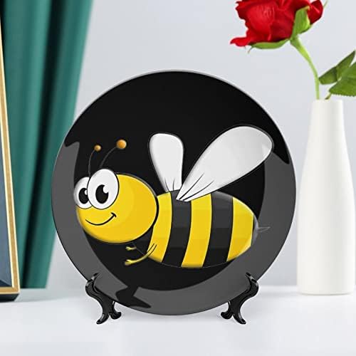 Мультяшная Пчела Подвесная Керамична Декоративна Чиния с Поставка за дисплея на Индивидуални Сватбени Подаръци за Годишнината, за