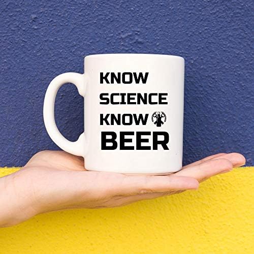 Една чаша Бира, чаша - Знай науката знай бира - Смешен Алкохол и алкохолни напитки с хмел и солодом Пияни Нелепо Чаши Чаши
