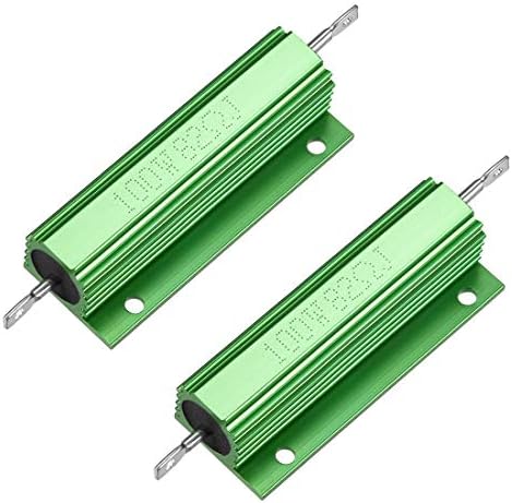 2 броя в Алуминиев Корпус Резистор 100 W 82 Ома С Метална Намотка Зелен цвят за Подмяна на Led Конвертор 100 W 82RJ