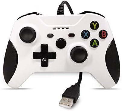 Жичен контролер Chasdi Xbox one за всички модели Xbox One, серия X ' S и на PC (бял)
