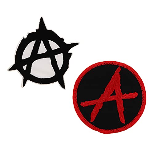 Символ на Анархията Логото на анархизма, на Бродирани Желязо На Нашивках, пънк-Готически Емблема